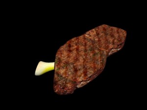 dish meat plato de carne 3D Model