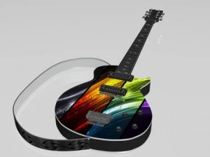 guitarra el&eacute;trica Modelo 3D
