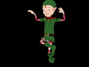 christmas elf animated 3D Model