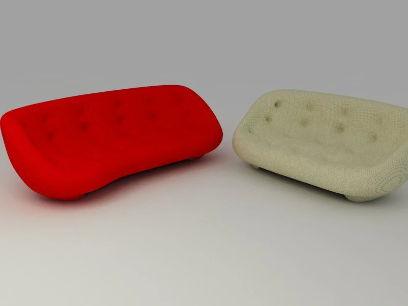 ploum couch 3D Model .c4d .max .obj .3ds .fbx .stl .blend 