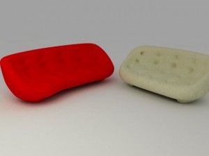 ploum couch Model 3D