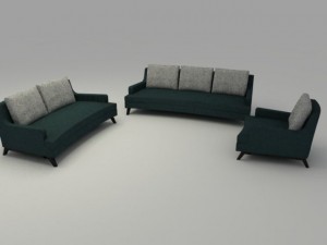 belem living set Model 3D