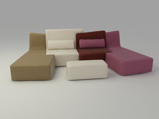 confluences four seats 3D Модель .c4d .max .obj .3ds .fbx .stl .blend 