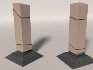 fire-water pillar 3D Model