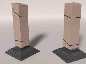 fire-water pillar 3D Model