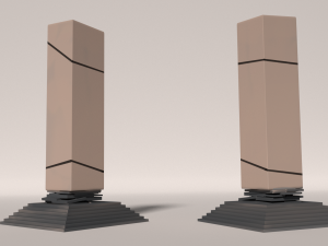 fire-water pillar 3D Model