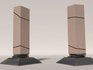 fire-water pillar 3D Model