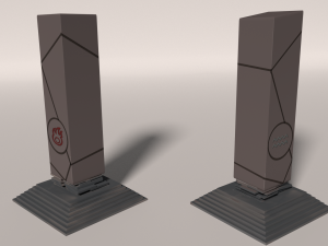 fire-water pillar 3D Model