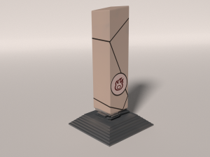 fire-water pillar 3D Model