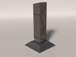 fire-water pillar 3D Model