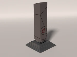 fire-water pillar 3D Model