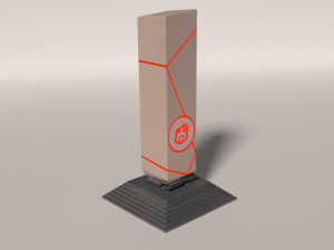 fire-water pillar 3D Model