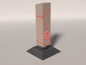 fire-water pillar 3D Model