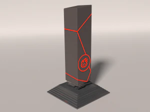 fire-water pillar 3D Model