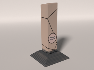 fire-water pillar 3D Model