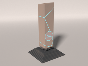 fire-water pillar 3D Model