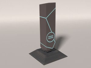 fire-water pillar 3D Model