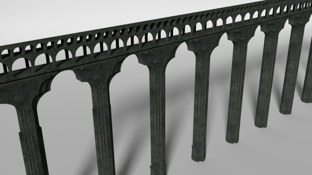 aqueduct section 3D 모델 .c4d .max .obj .3ds .fbx .stl .blend 