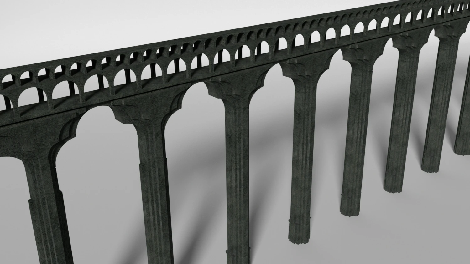 aqueduct section 3D Model .c4d .max .obj .3ds .fbx .stl .blend 