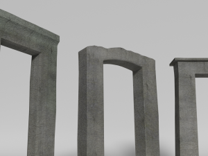 ancient gates set 3D 模型