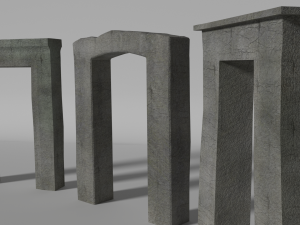 ancient gates set 3D 模型