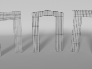 ancient gates set 3D 模型