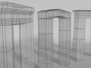 ancient gates set 3D 模型