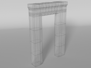 ancient gates set 3D 模型