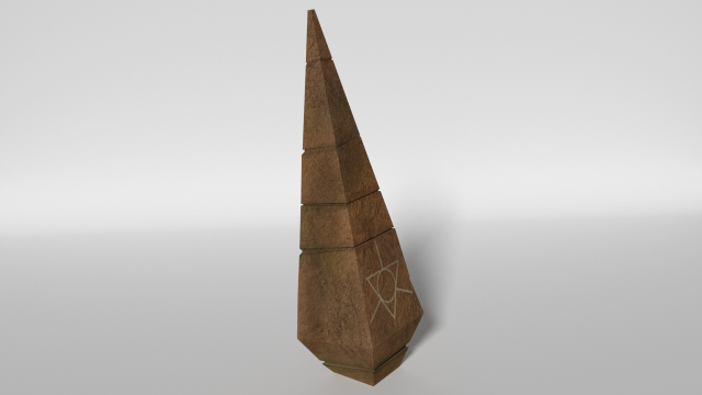 ceremonial pillar 3D Модель .c4d .max .obj .3ds .fbx .stl .blend 