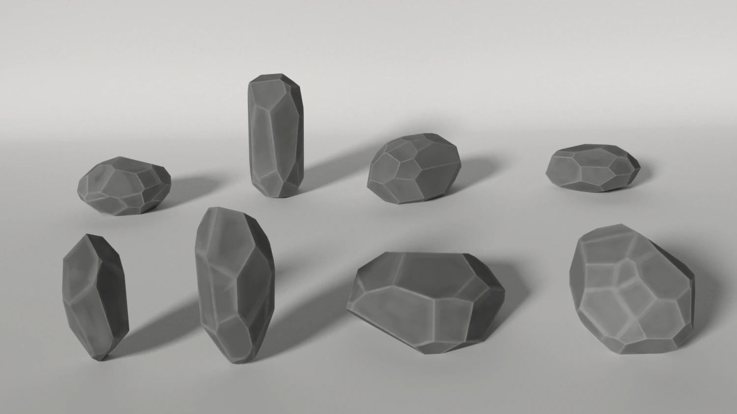 low poly rocks 3D Model .c4d .max .obj .3ds .fbx .stl .blend 