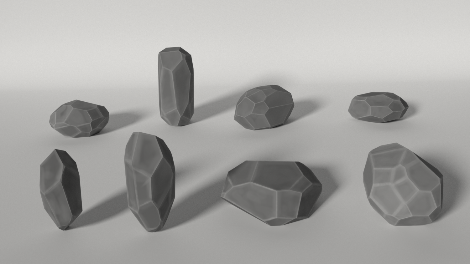 poly rocks 3D Model in Environment 3DExport