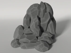 low poly rocks 3D Model