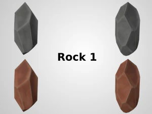 low poly rocks 3D Model