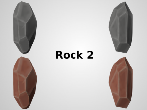low poly rocks 3D Модель
