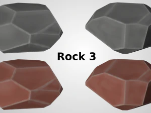 low poly rocks 3D Model