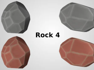 low poly rocks 3D Model