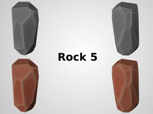 low poly rocks 3D Model