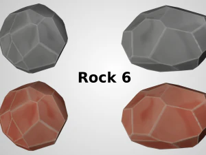 low poly rocks 3D Model