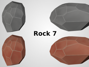 low poly rocks 3D Модель