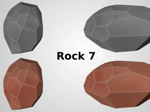 low poly rocks 3D Model