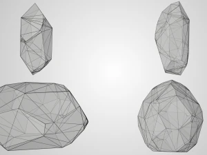 low poly rocks 3D Model