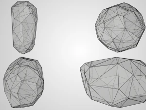 low poly rocks 3D Model