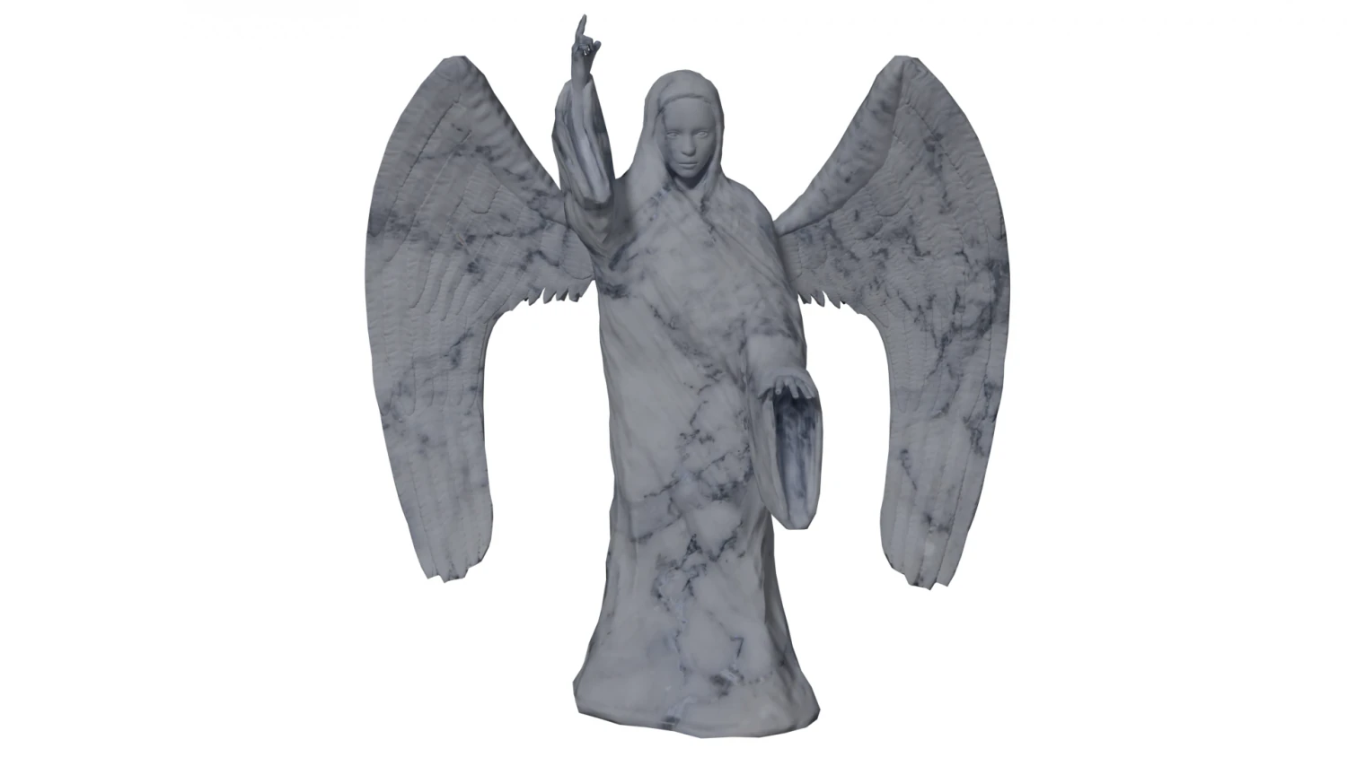 angel statue 2 3D Model .c4d .max .obj .3ds .fbx .stl .blend 