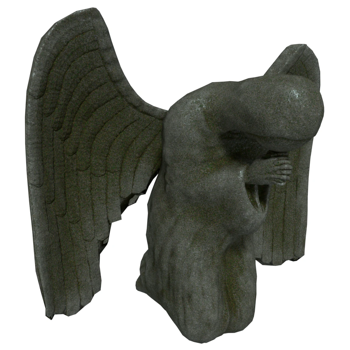 angel statue 3 3D Model .c4d .max .obj .3ds .fbx .stl .blend 