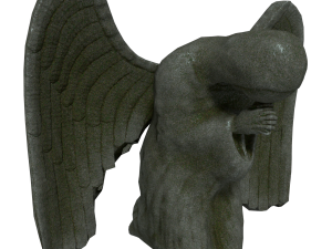 angel statue 3 Model 3D