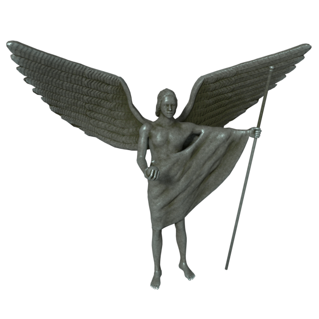 angel statue 4 3D Model .c4d .max .obj .3ds .fbx .stl .blend 