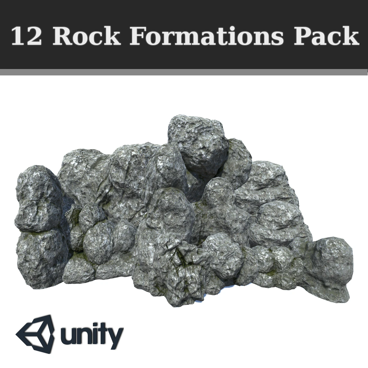 12 rock formations pack 3D Model .c4d .max .obj .3ds .fbx .stl .blend