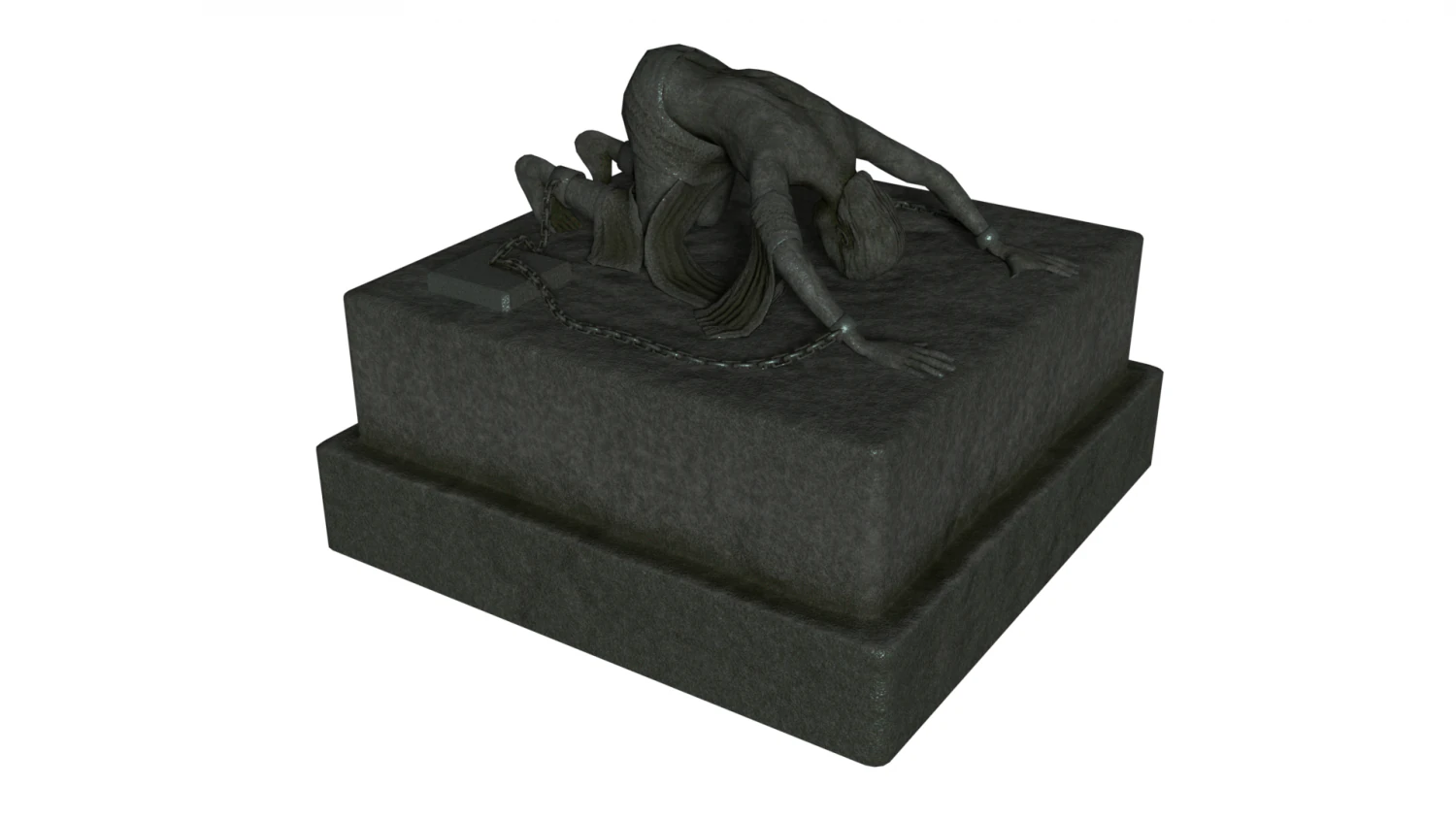 bound man statue 3D Model .c4d .max .obj .3ds .fbx .stl .blend 