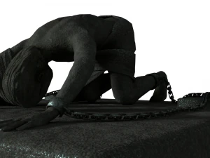 bound man statue 3D Model
