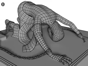bound man statue 3D Model